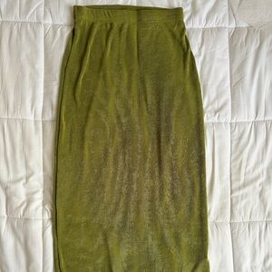 Olive Green Maxi Skirt